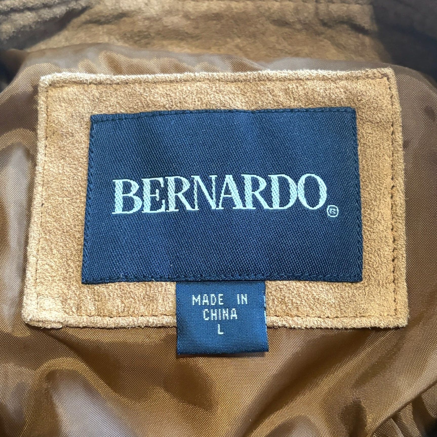 Vintage VINTAGE Bernardo Jacket Womens L Brown Suede Leather Button Front 90s Classic Size L / US 10 / IT 46 - 3 Thumbnail