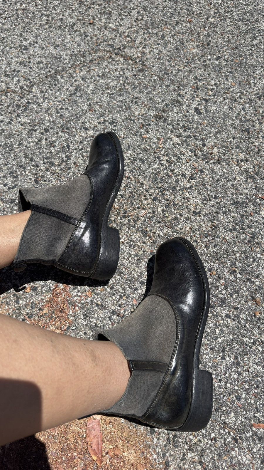 Guidi Guidi Archive E98 Horse Leather Patchwork Boots – Black Size US 8.5 / EU 41-42 - 2 Thumbnail