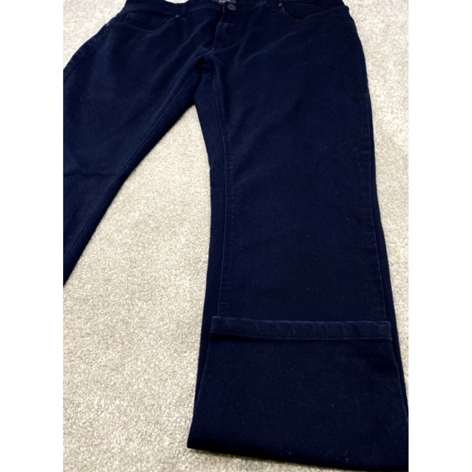 Marcs Marc Asher Men's Pants Slim Flat Front 36x30 Navy Blue Stretch Chino 5-Pocket 4658 Size US 36 / EU 52 - 3 Thumbnail