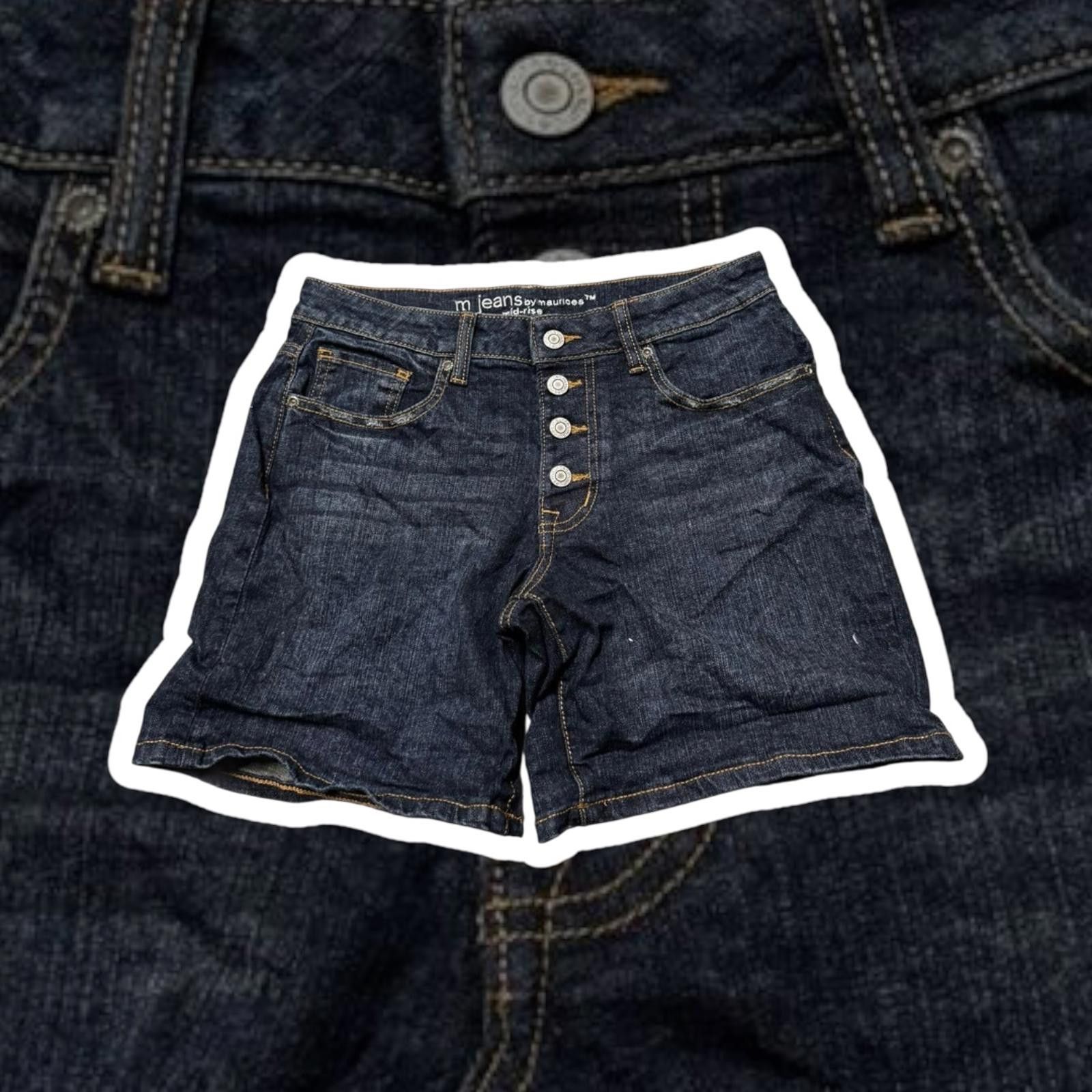 Designer M Jeans Mid Rise Denim Shorts - Size 4 Size 25" / US 0 / IT 36 - 1 Thumbnail
