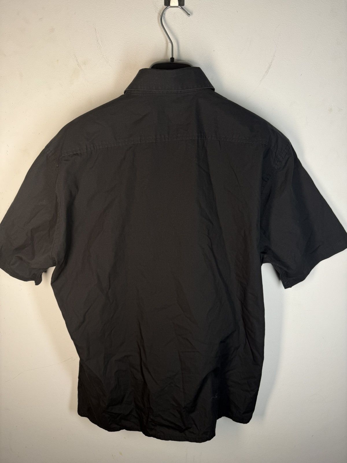 Yves Saint Laurent Black YSL Shirt Button Up Short Sleeve Vintage Collar y2k Size US L / EU 52-54 / 3 - 10 Thumbnail