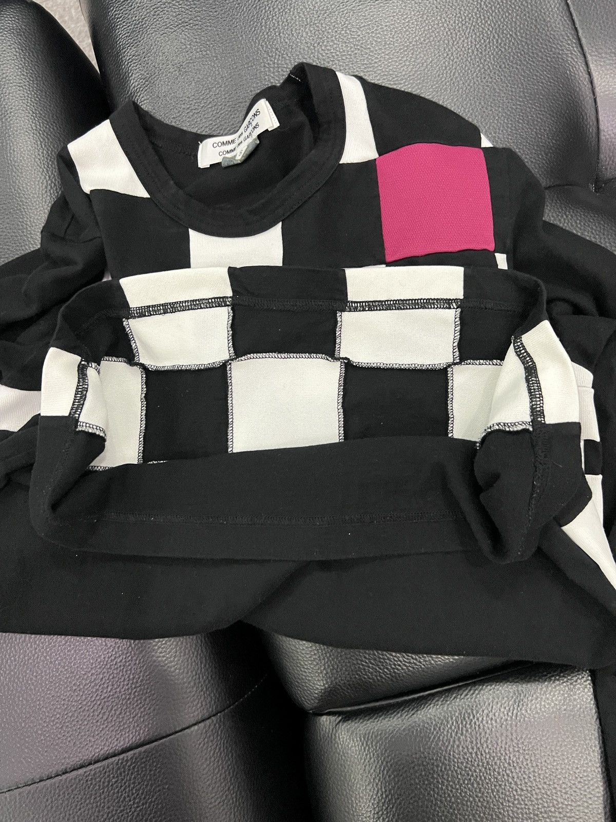 Comme des Garcons Comme des Garçons AD2008 Checkerboard Panel Long Sleeve Top Size US S / EU 44-46 / 1 - 8 Thumbnail