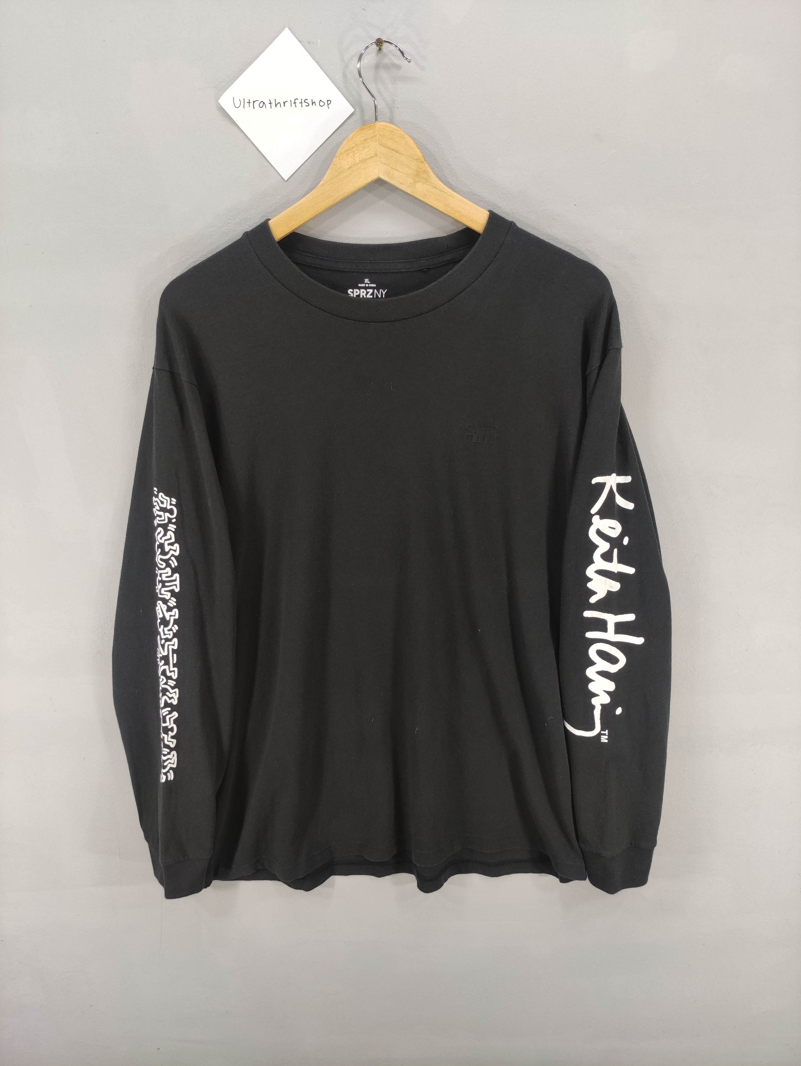 Uniqlo Vintage Keith Hearing Uniqlo Long Sleeve Tshirt Size US L / EU 52-54 / 3 - 1 Thumbnail
