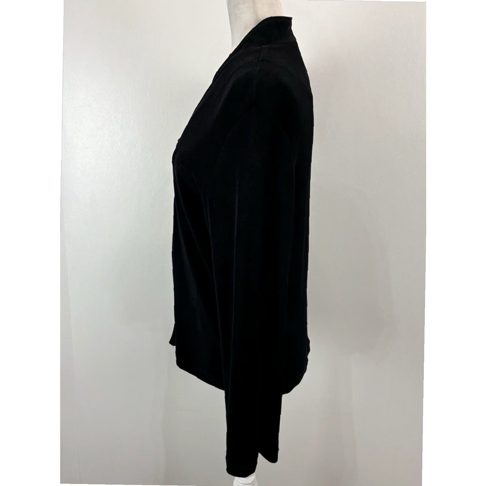 Coldwater Creek Coldwater Creek Black Acetate Cardigan Jacket Medium Womens Long Sleeve Frog Button Size M / US 6-8 / IT 42-44 - 2 Thumbnail