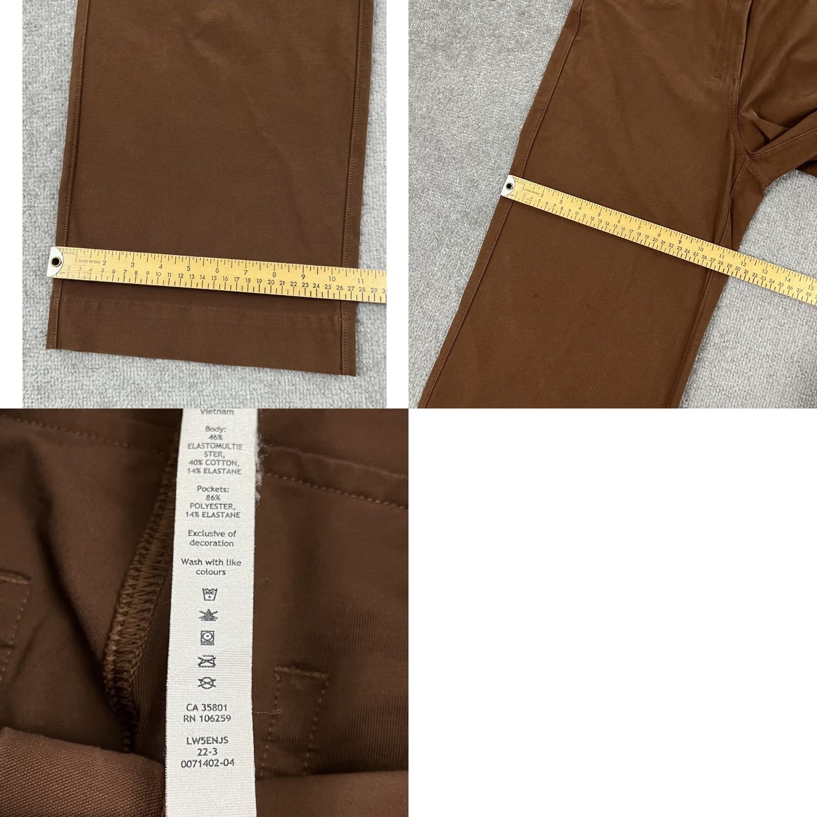 Lululemon Lululemon City Sleek 5 Pocket Wide Leg High Rise Pant Womens Sz 29/30" Brown Size 29" - 8 Thumbnail