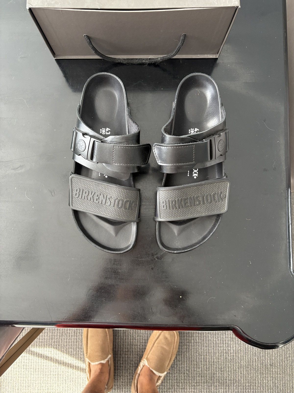 新品別注　Rick Owens Birkenstock アリゾナ　サンダル 41 ビルケンシュトック×リック・オウエンスの新作サンダル、ブラック