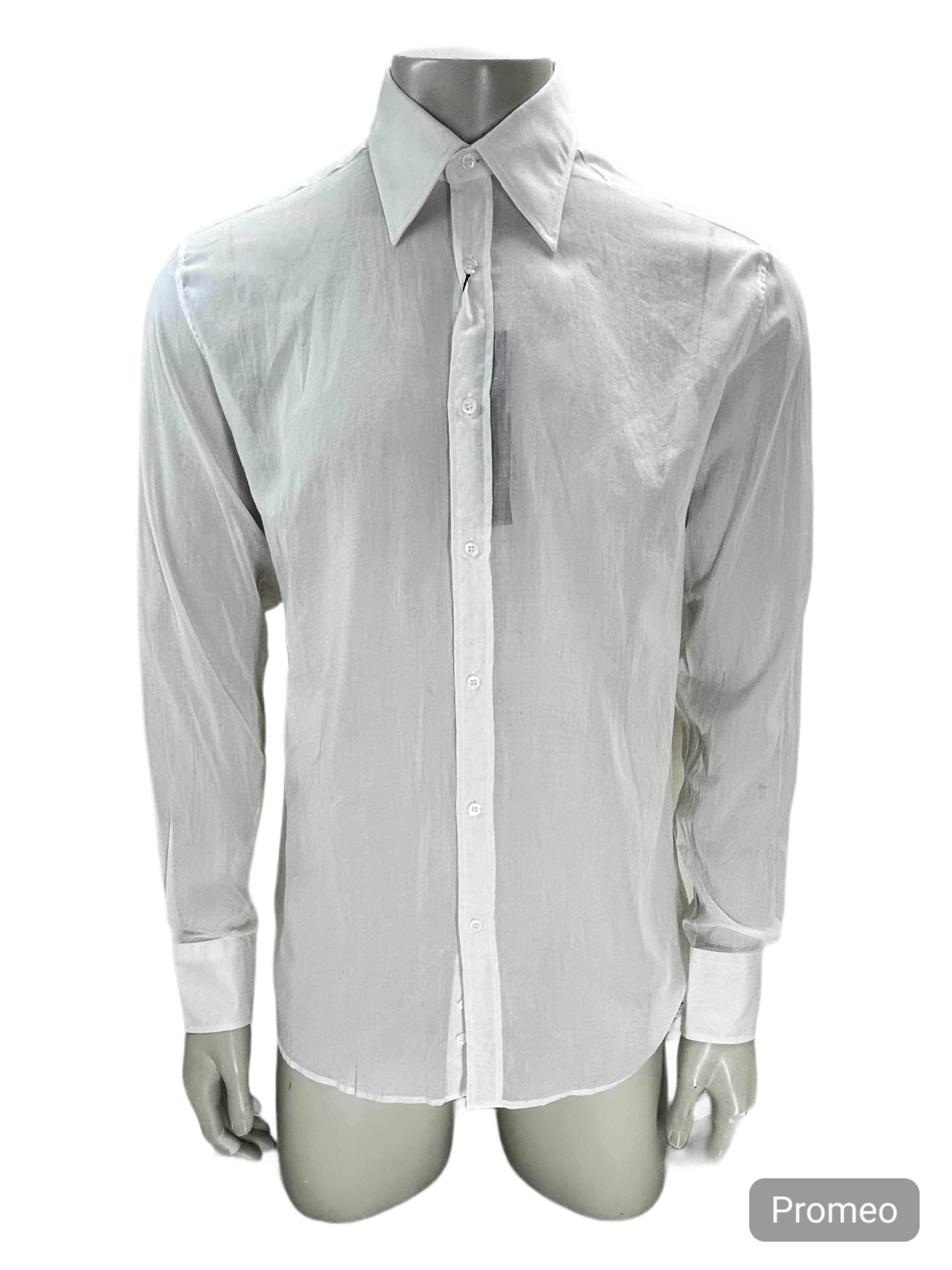 Gucci White Linen Cotton Dress Shirt
