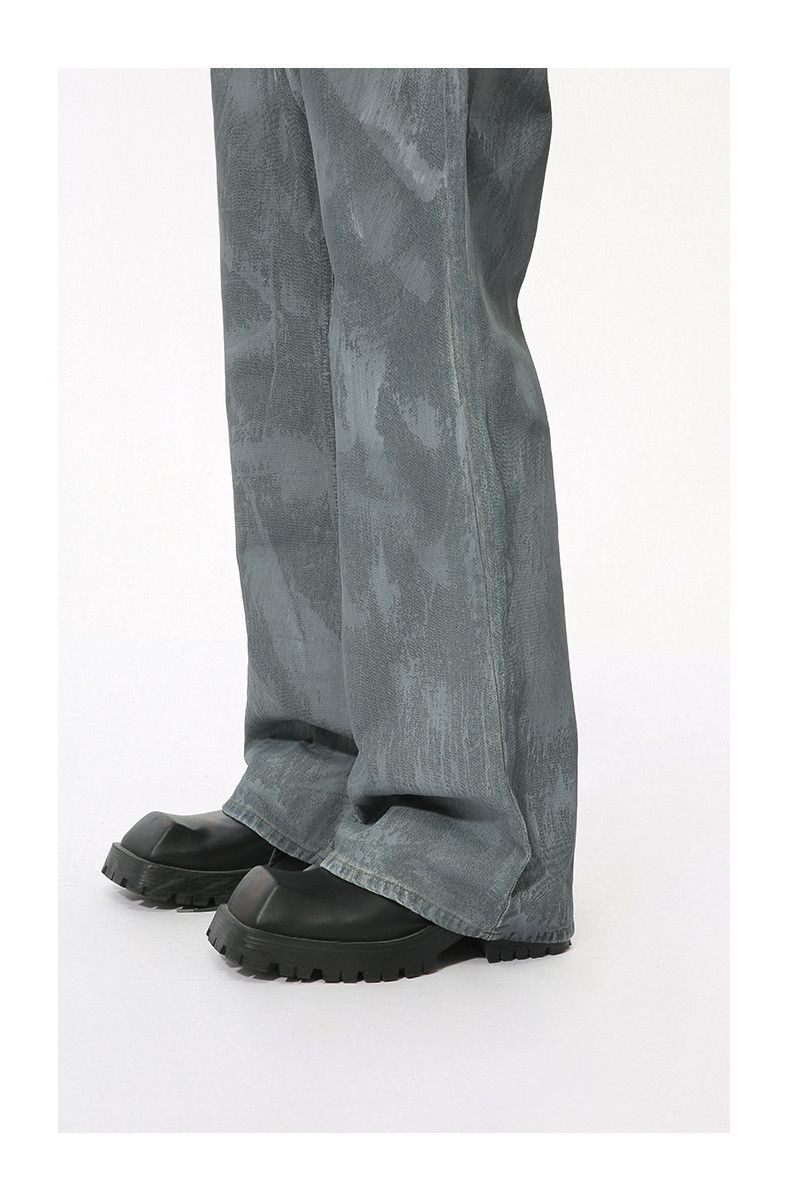 Japanese Brand × Jean Vintage washed loose distressed ink-splashed flared jeans Size US 32 / EU 48 - 5 Thumbnail