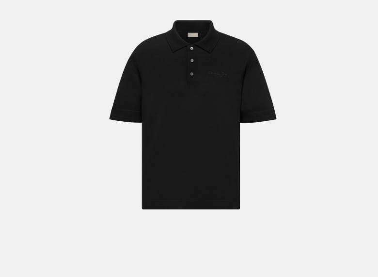 Dior Dior Homme SS06 Black Polo Shirt Rhinestones in size S | Grailed