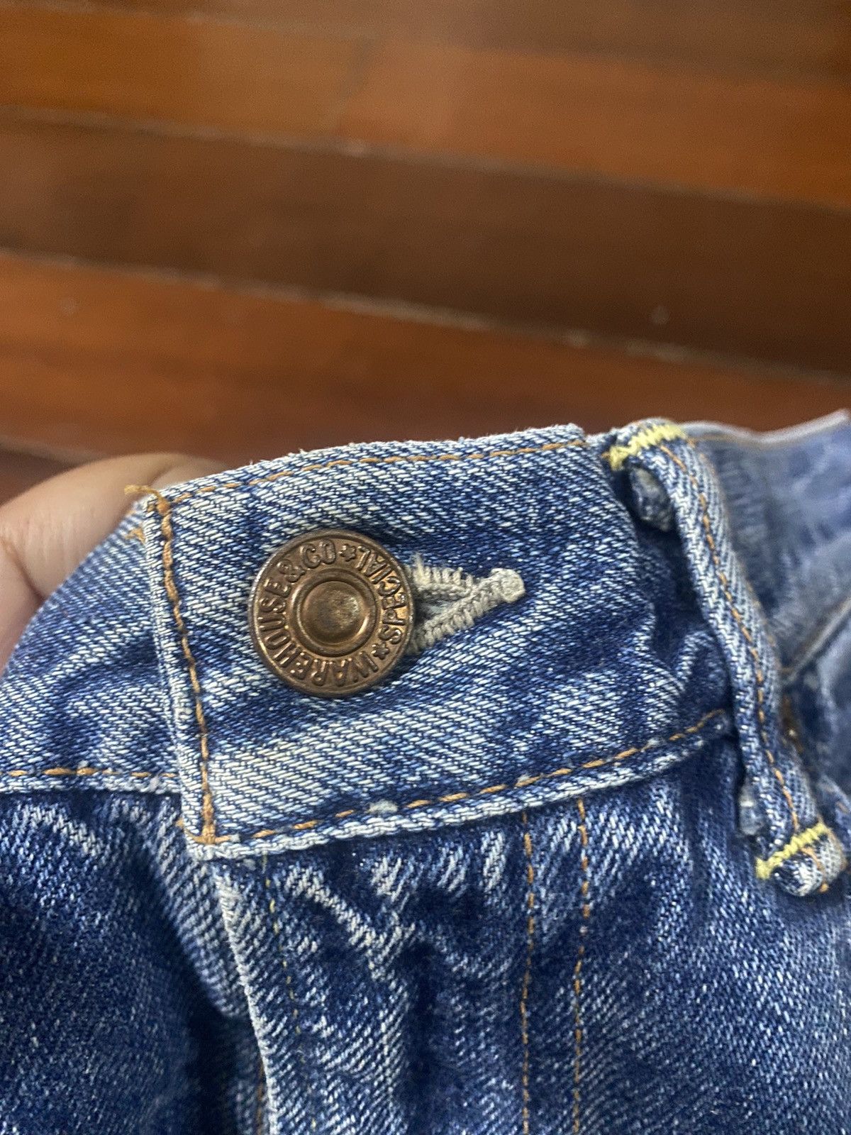 Warehouse Fire 🔥 vintage inspired 50s WAREHOUSE gripper zipper denim Size US 31 - 8 Thumbnail