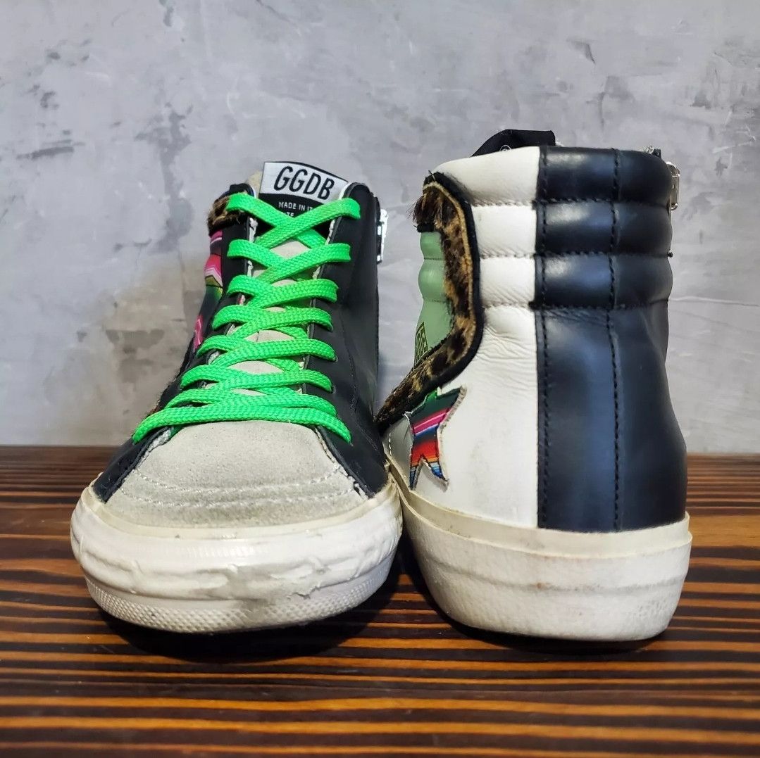 Golden Goose Golden Goose Slide High Top Sneaker 38 Rainbow Black Size US 8 / IT 38 - 20 Thumbnail