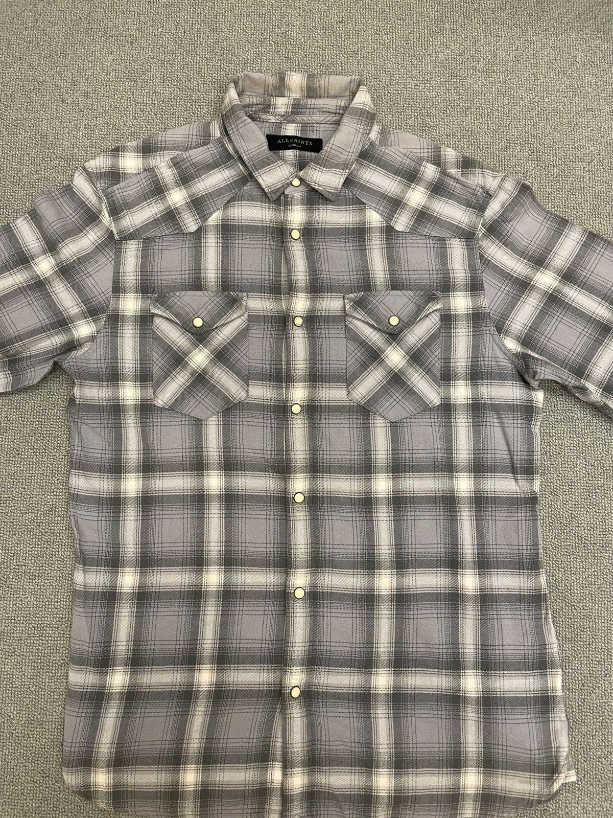 Allsaints AllSaints Checkered Long Sleeve Shirt Size US M / EU 48-50 / 2 - 1 Thumbnail