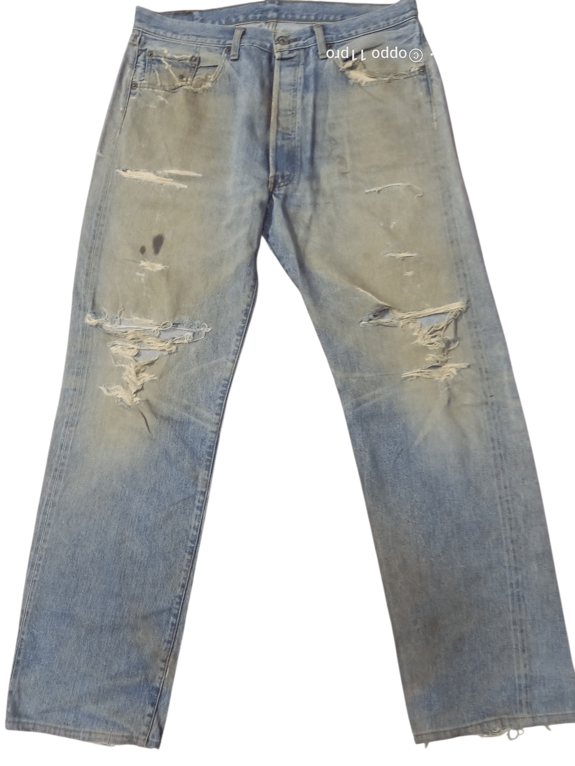 Levi's Vintage Clothing 💥Vintage 501 LVC 1983 Distressdenim Red Selvedge Denim Size US 35 - 5 Thumbnail