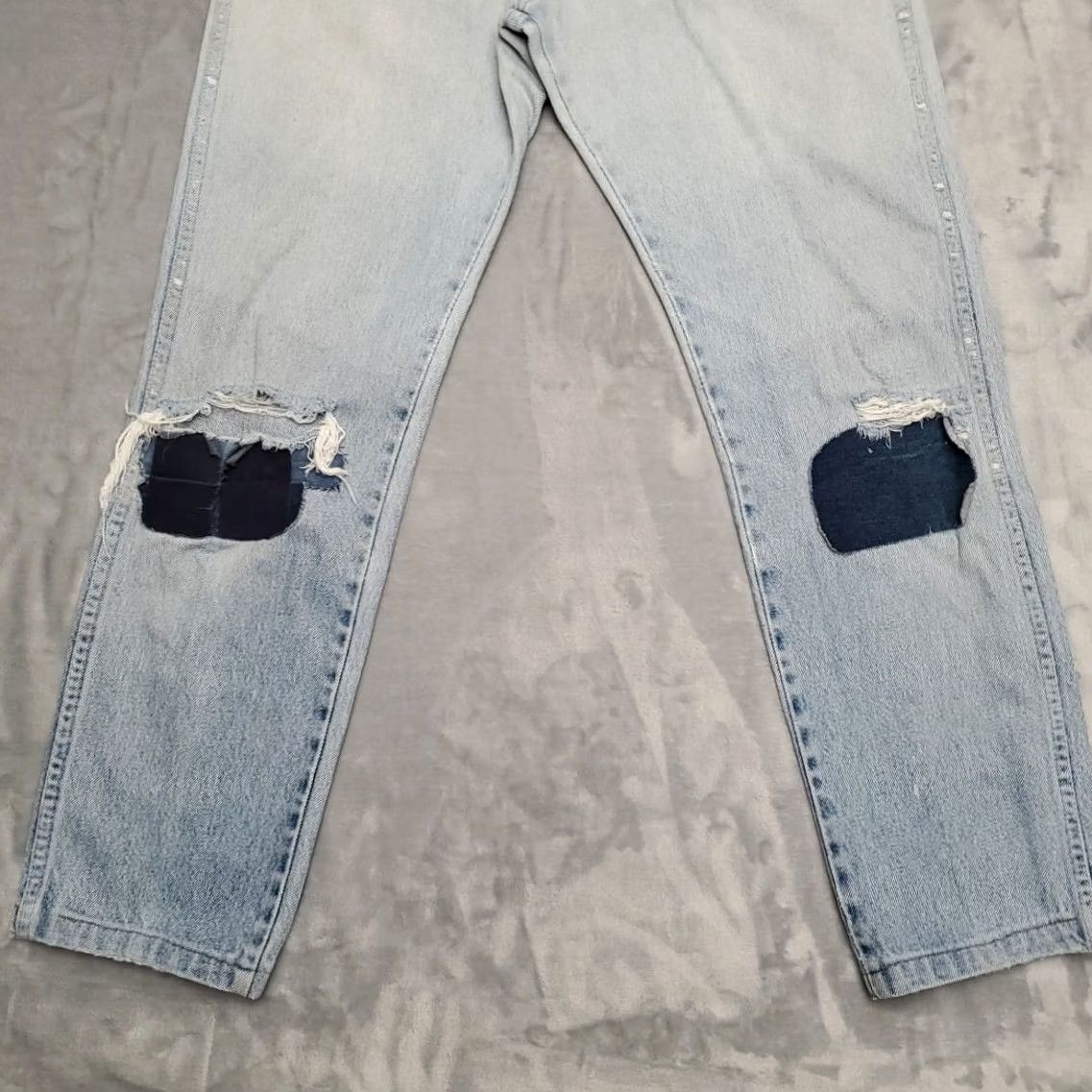 Wrangler VTG Wrangler Jeans Womens 28x29 Distressed Blue Western USA 5-Pocket Denim Straight Beltless Zip Closure Mens? No Women? Size 28" / US 6 / IT 42 - 2 Thumbnail