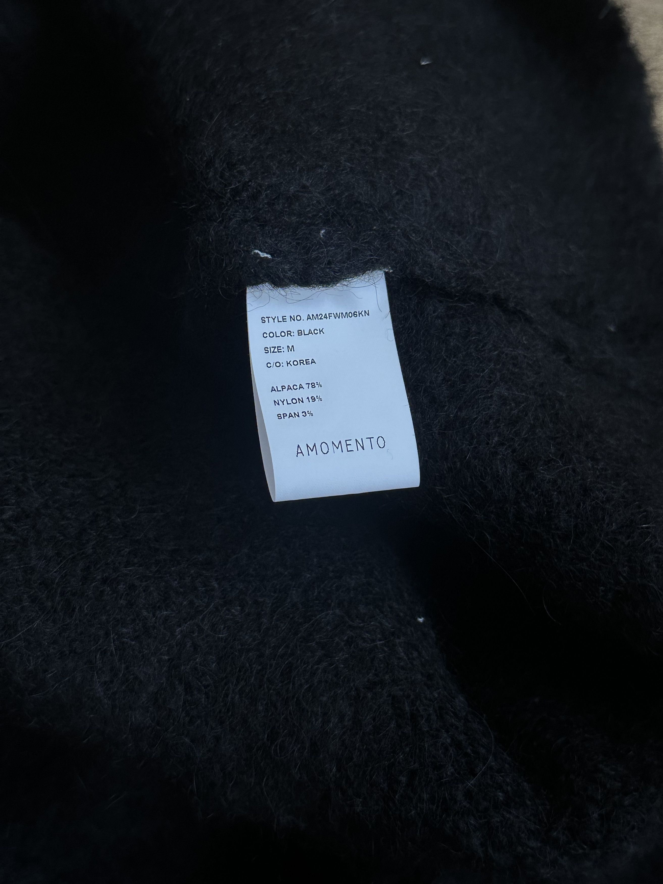 AMOMENTO Black Alpaca Round Neck Sweater Size US M / EU 48-50 / 2 - 6 Thumbnail
