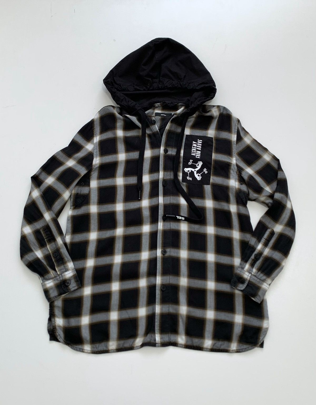Diesel Diesel Flannel Shirt Hooded Cotton Mens Size M Size US M / EU 48-50 / 2 - 3 Thumbnail