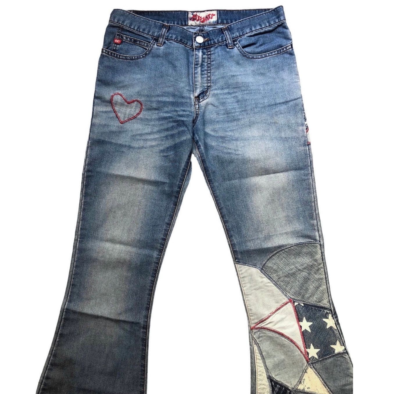 Miss Sixty The Miss Sixty Flare Patchwork Jeans Size 30" / US 8 / IT 44 - 3 Thumbnail