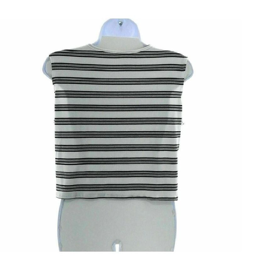 Other Adara Black White Stripe Crop Top Juniors XL USA Size XL / US 12-14 / IT 48-50 - 3 Thumbnail