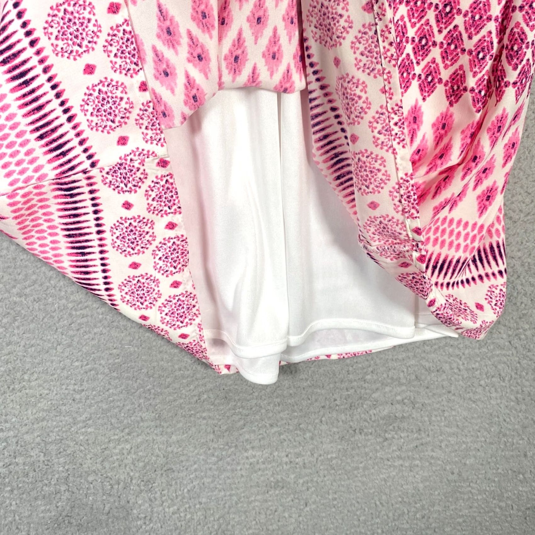 Vintage COLLECTIVE CONCEPTS Dress Small Pink Drop Waist Knee Length A-Line Bohemian Vacation Coastal Beach Women's Size S / US 4 / IT 40 - 6 Thumbnail
