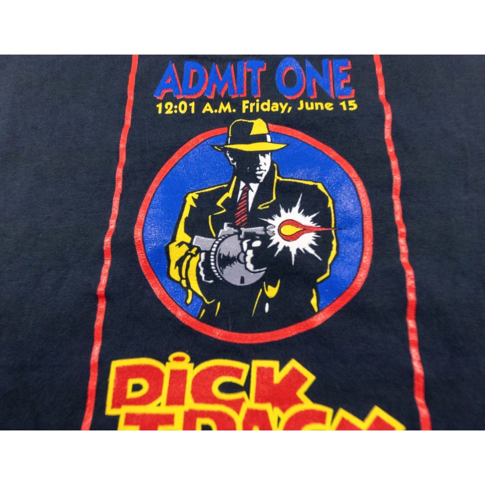 Vintage VINTAGE Dick Tracy Shirt Mens XL Black 90s Movie Tee Promo Single Stitch Shirt Mens XL Black 90s Dick Tracy T-Shirt Size US XL / EU 56 / 4 - 3 Thumbnail