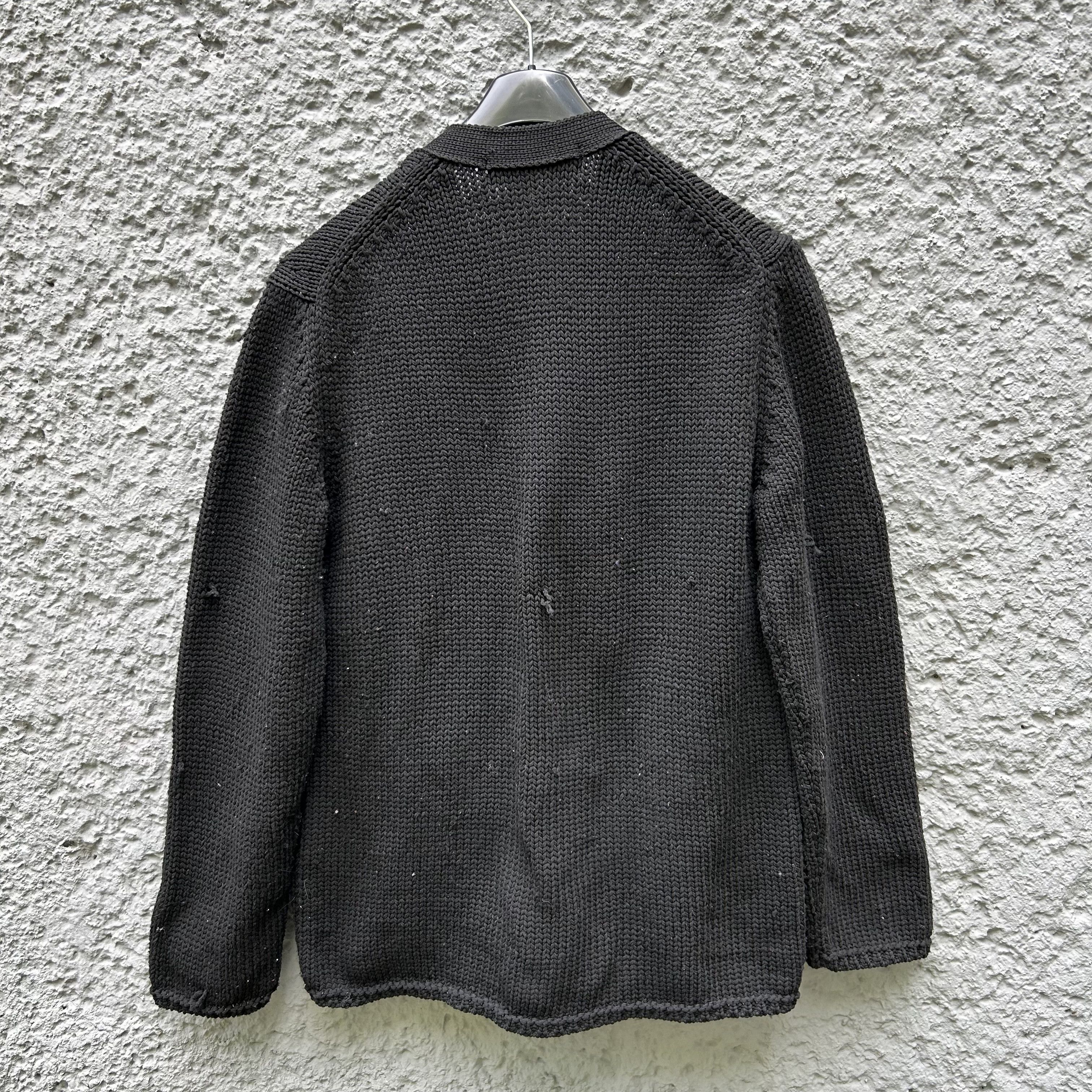 Comme des Garcons Homme Plus CDG Homme Plus Black Oversized Knit Cardigan Sweater F/W23 Size US L / EU 52-54 / 3 - 2 Thumbnail