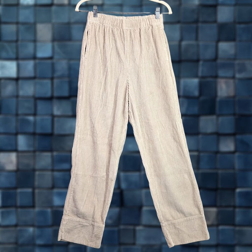 Vintage American Vintage Women's Ivory Pockets Corduroy Straight Leg Pants XS Size 26" / US 2 / IT 38 - 1 Thumbnail