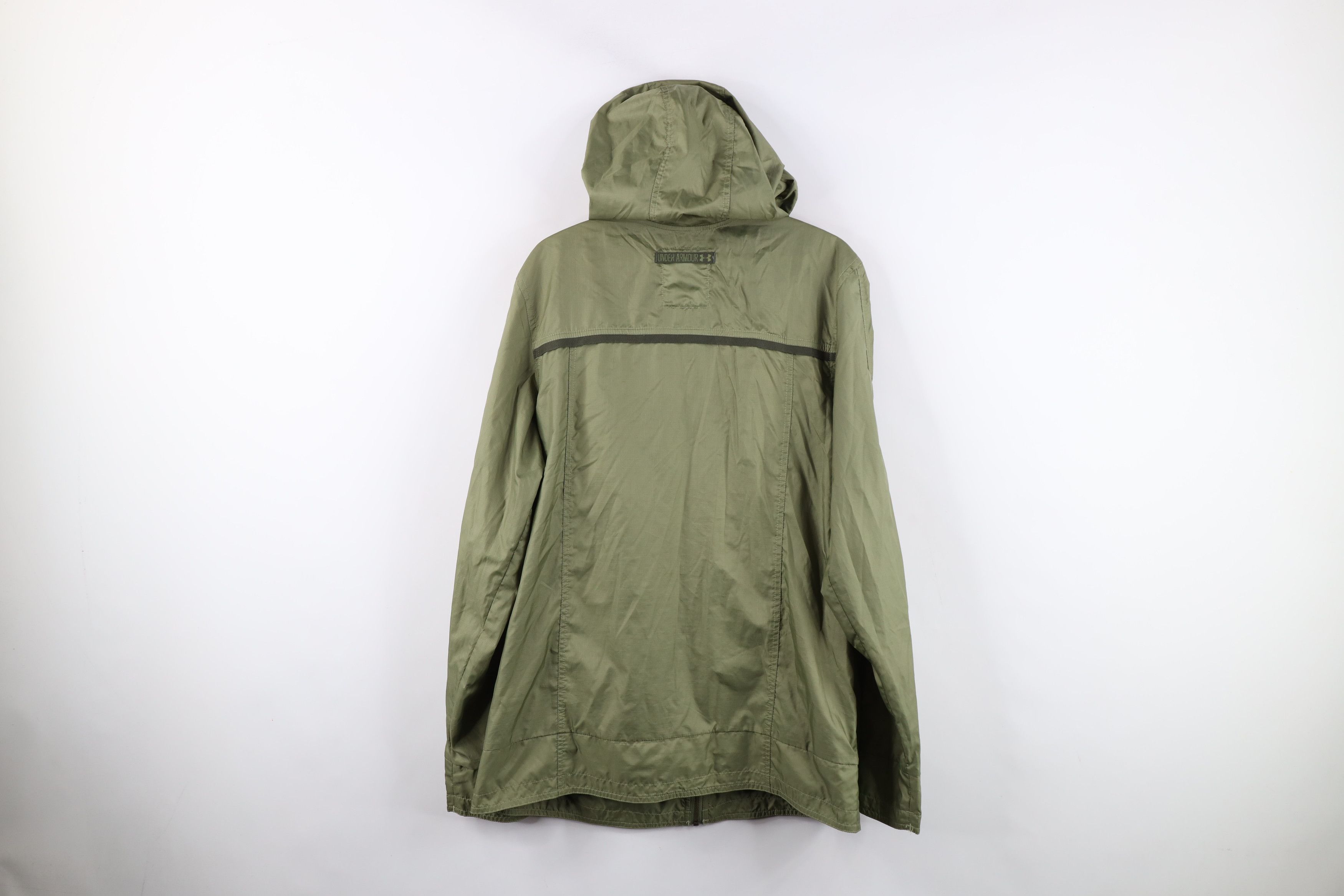 Under Armour Vintage Under Armour Full Zip Hooded Windbreaker Jacket Size L / US 10 / IT 46 - 13 Thumbnail