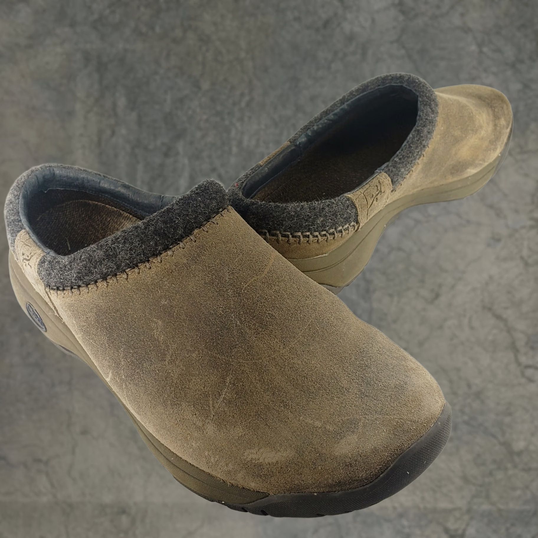 Chaco Chaco Zealander Men’s Clog Size 10M Taupe Suede Nubuck Leather, Leather Lining, Leather Insole, Leather Outsole, Tan Taupe, Casual Shoes, Men Size US 10 / EU 43 - 1 Thumbnail