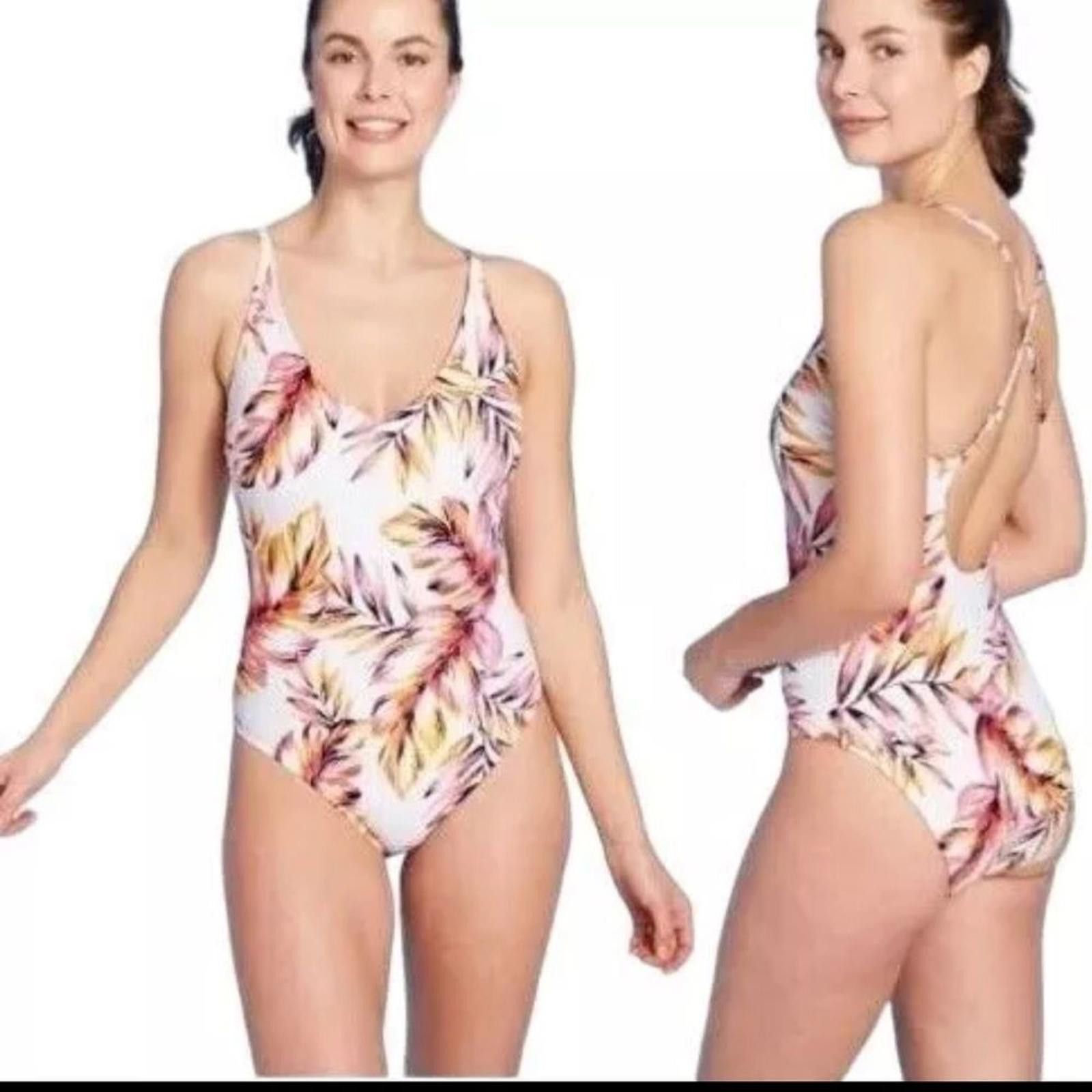 Designer Kona Sol One Piece. Floral V Neck Strappy. Size Small. Size ONE SIZE - 1 Thumbnail