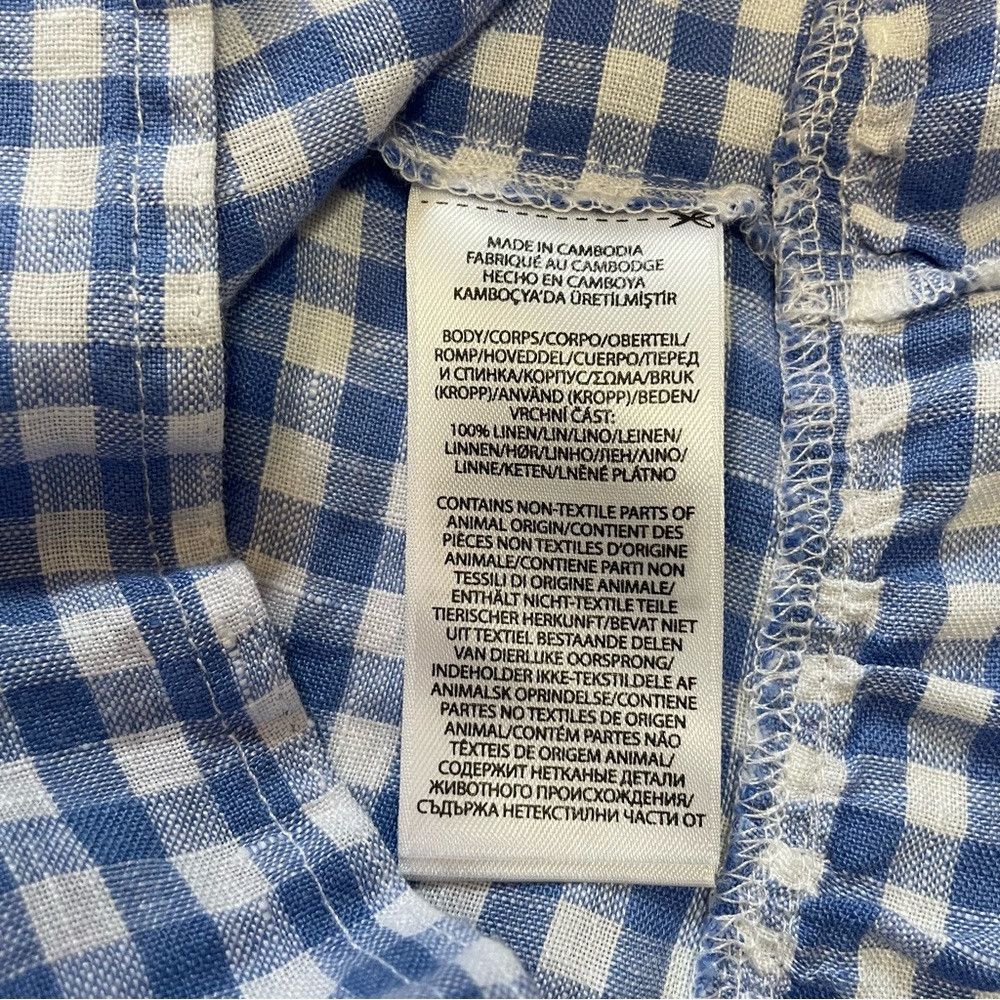 Polo Ralph Lauren NWT New $198 Polo Ralph Lauren Gingham Linen Tiered Midi Bl Size 30" / US 8 / IT 44 - 7 Thumbnail