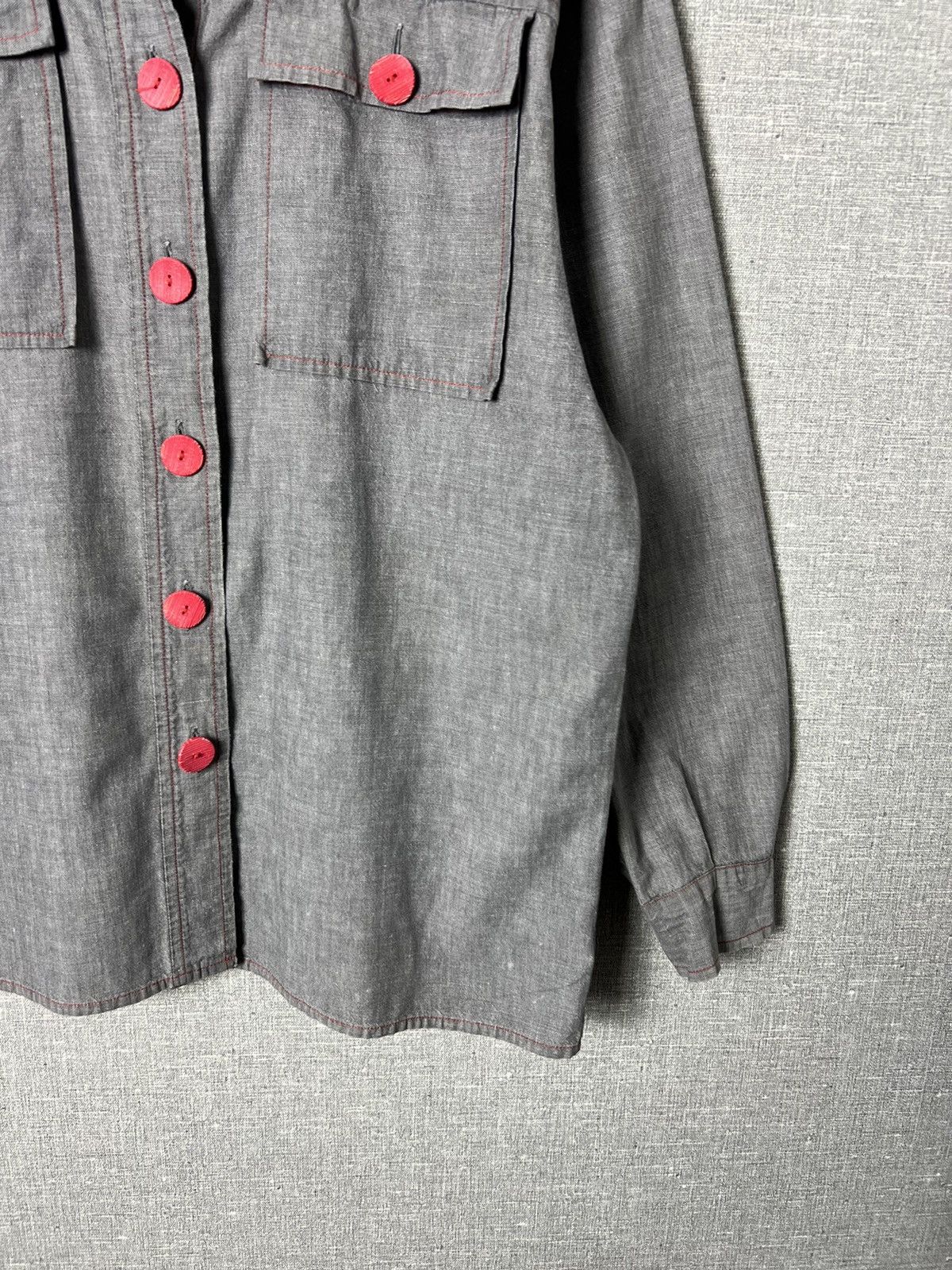 Saint Laurent Paris Archival 70s Rive Gauche YSL Yves Saint Laurent Button Shirt Size M / US 6-8 / IT 42-44 - 6 Thumbnail