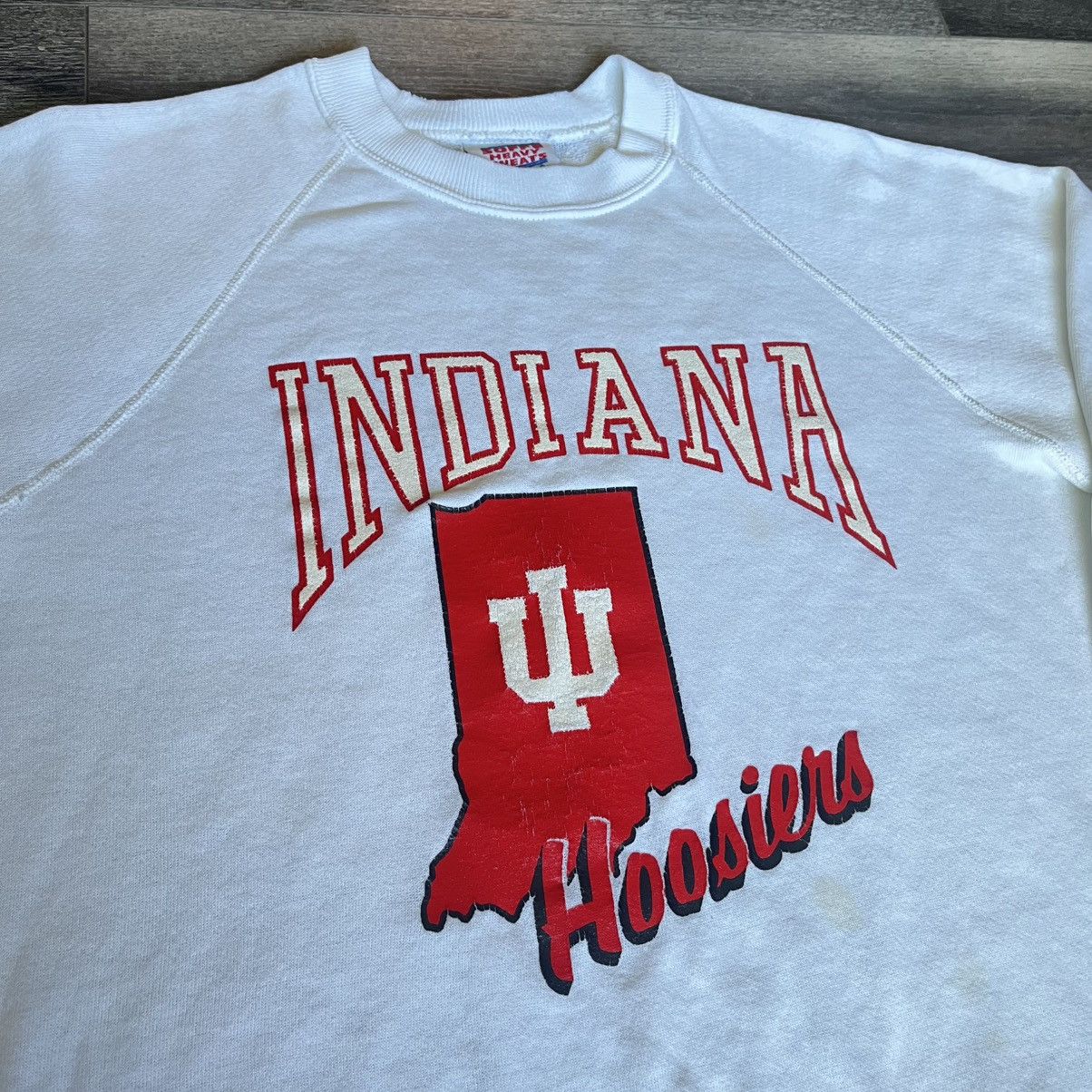 Vintage Vintage 80s Indiana University Hoosiers Crewneck Sweatshirt Size US L / EU 52-54 / 3 - 2 Thumbnail