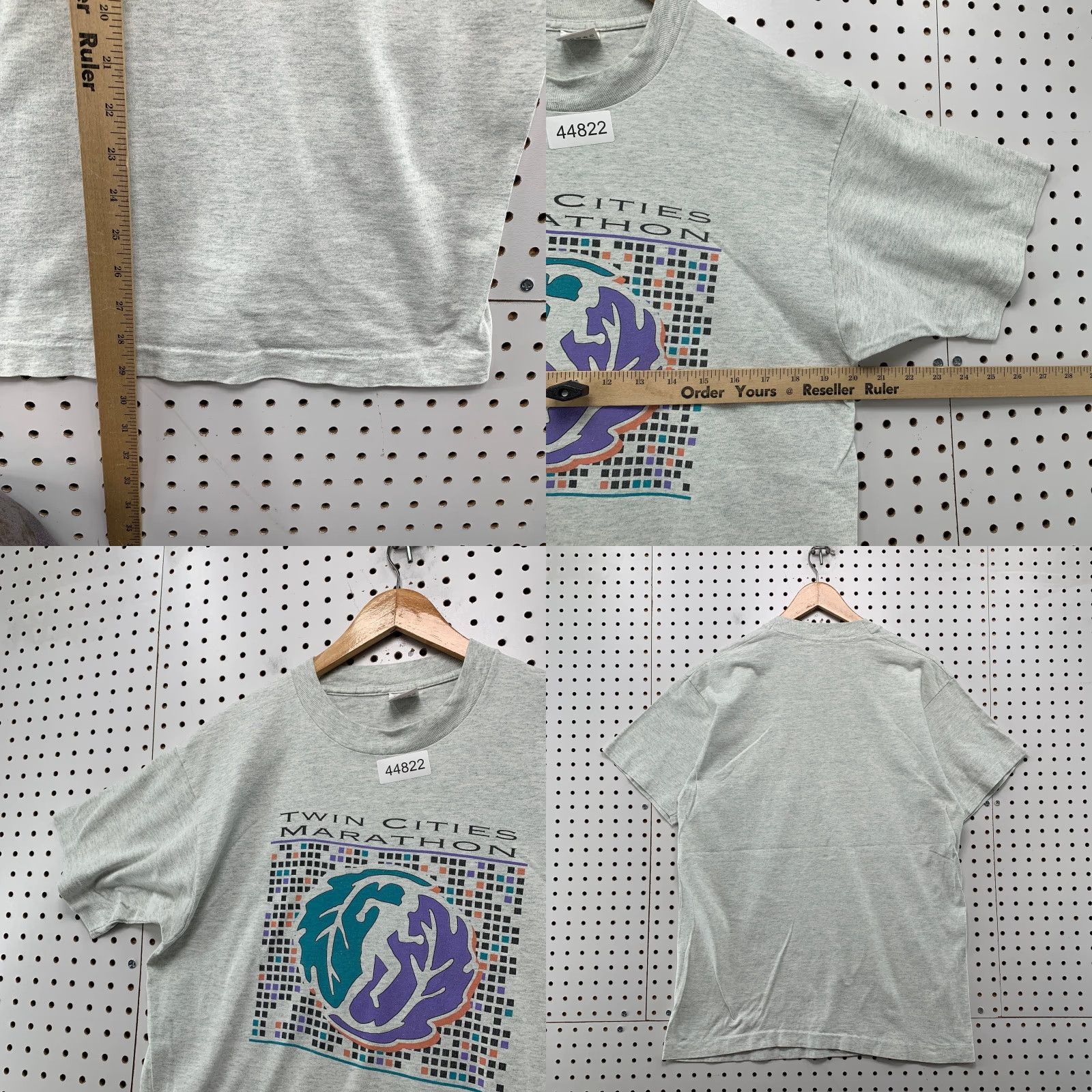Fruit Of The Loom VINTAGE Twin Cities Marathon Shirt Mens L Gray 90s USA Cotton Fruit of the Loom Shirt 90s Mens Large Gray Vintage 90s Marathon Tshirt Size US L / EU 52-54 / 3 - 8 Thumbnail