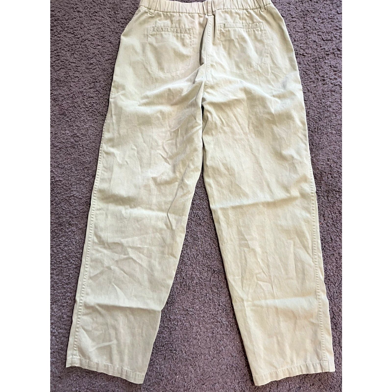 Talbots Talbots Pants Womens Size 10 Green Cotton Blend Regular Straight Pockets Button Zipper Inseam 25 in Vintage No Mens Womens Size 32" / US 10 / IT 46 - 3 Thumbnail