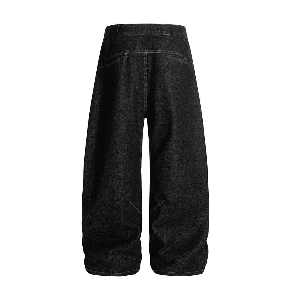 Jean Men's high street versatile loose wide-leg jeans Size US 32 / EU 48 - 2 Thumbnail