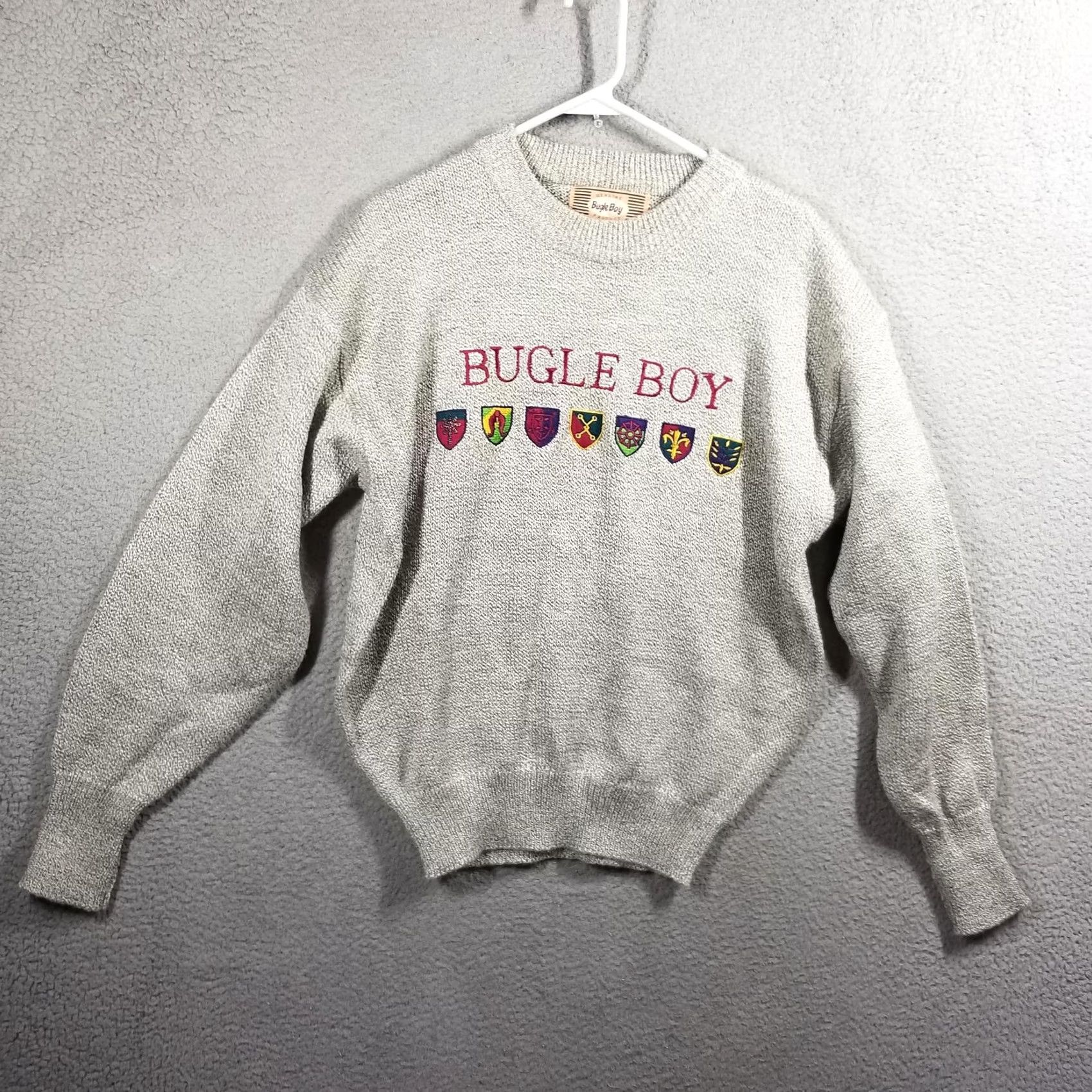 Bugle Boy Bugle Boy Sweater Mens M Gray Acrylic Polyester Pullover Crewneck Logo Size US M / EU 48-50 / 2 - 2 Thumbnail