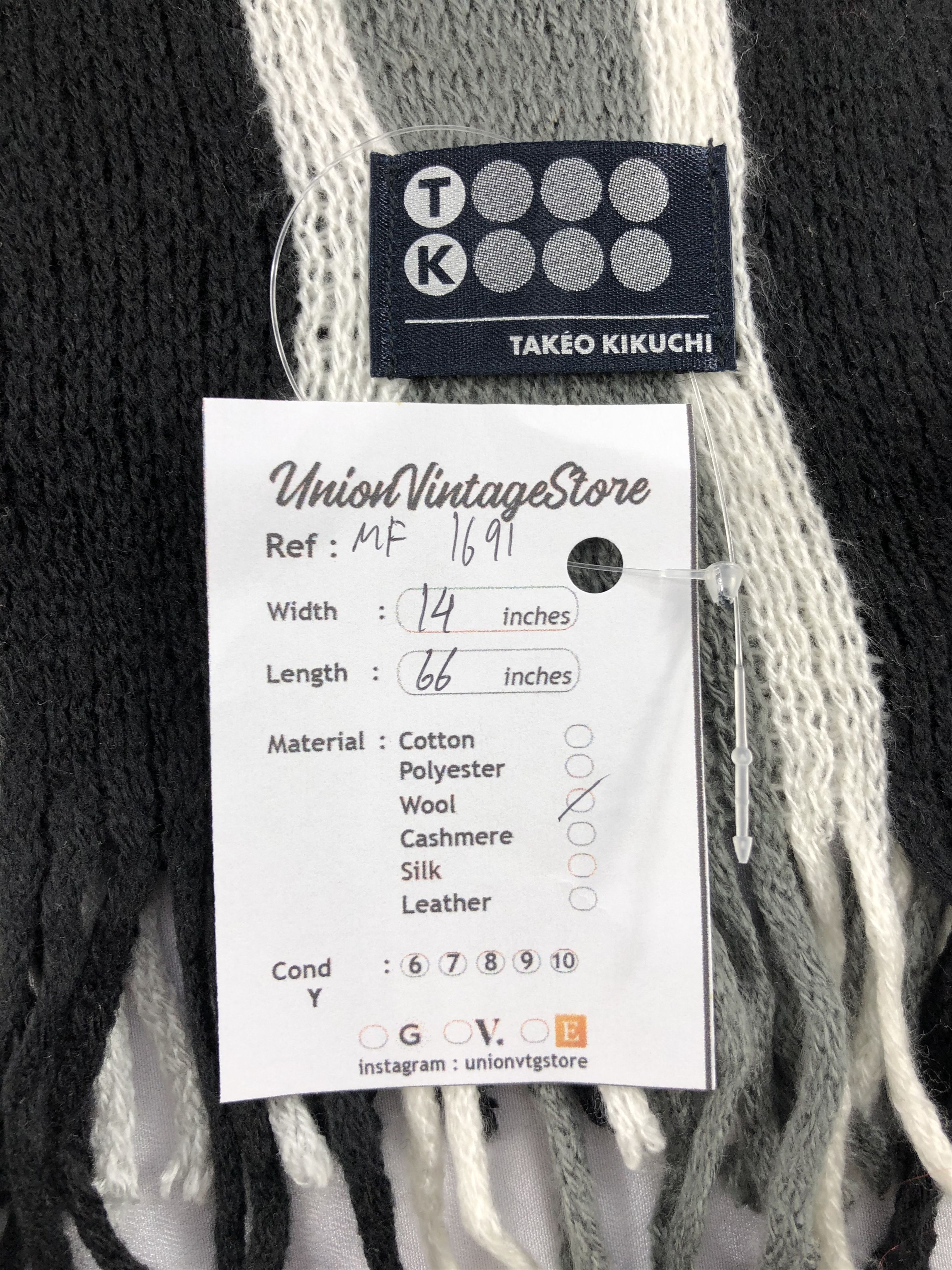 Takeo Kikuchi Vintage Takeo Scarf/Muffler/Neckwear MF1691 Size ONE SIZE - 6 Thumbnail