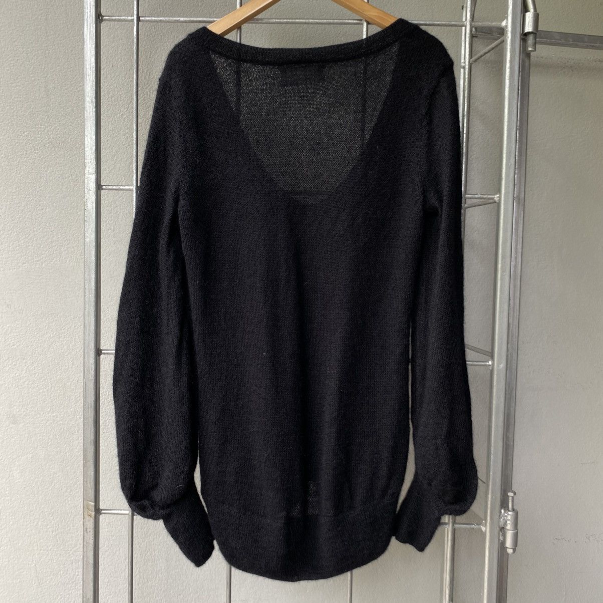 Tsumori Chisato TSUMORI CHISATO Black Soft Mohair V-Neck Knit Sweater Size XS / US 0-2 / IT 36-38 - 9 Thumbnail