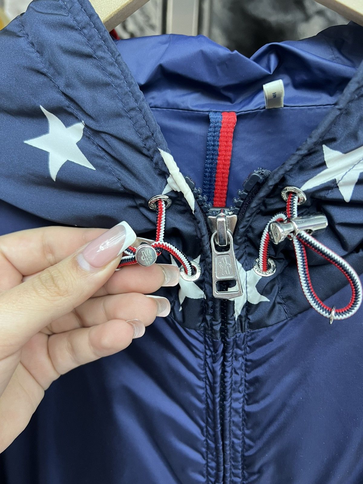 Moncler Moncler Windbreaker Stars Navy Hoodie Size US XXL / EU 58 / 5 - 6 Thumbnail