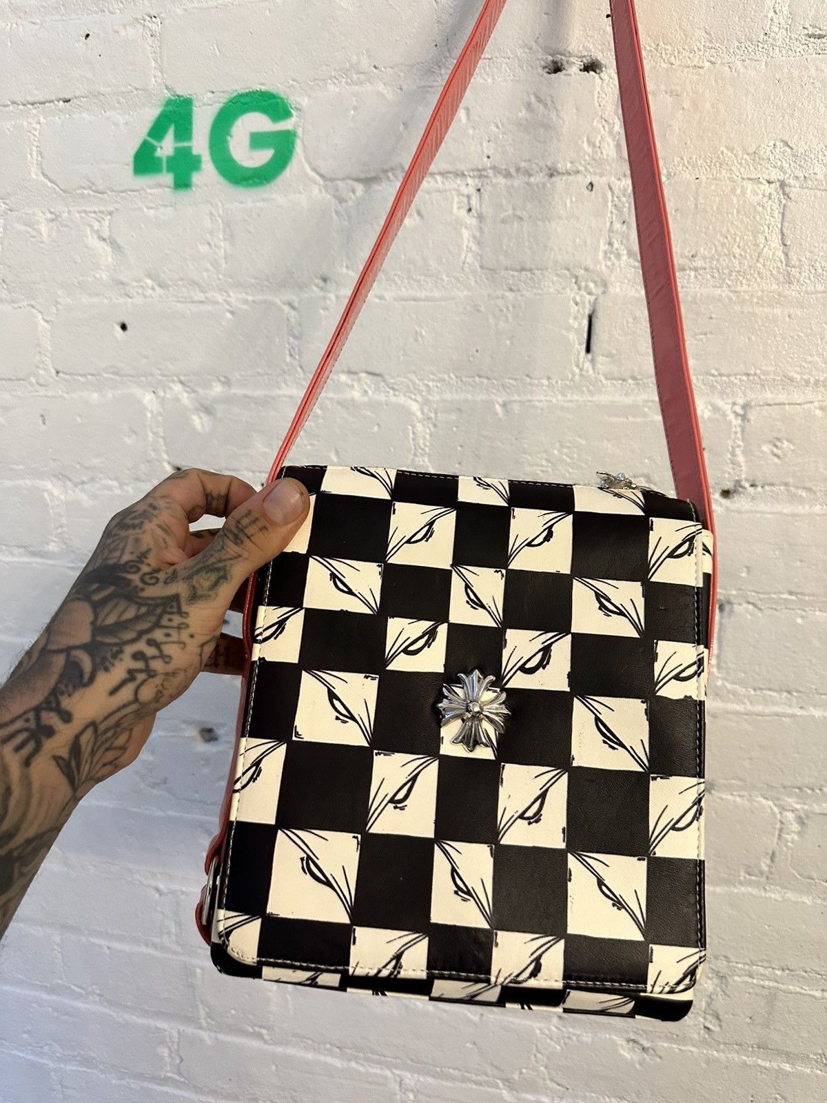 クロムハーツ MATTY BOY LIMITED HANDBAG Chrome Hearts Blue Cross Patch Bag | SHENGLI ROAD MARKET