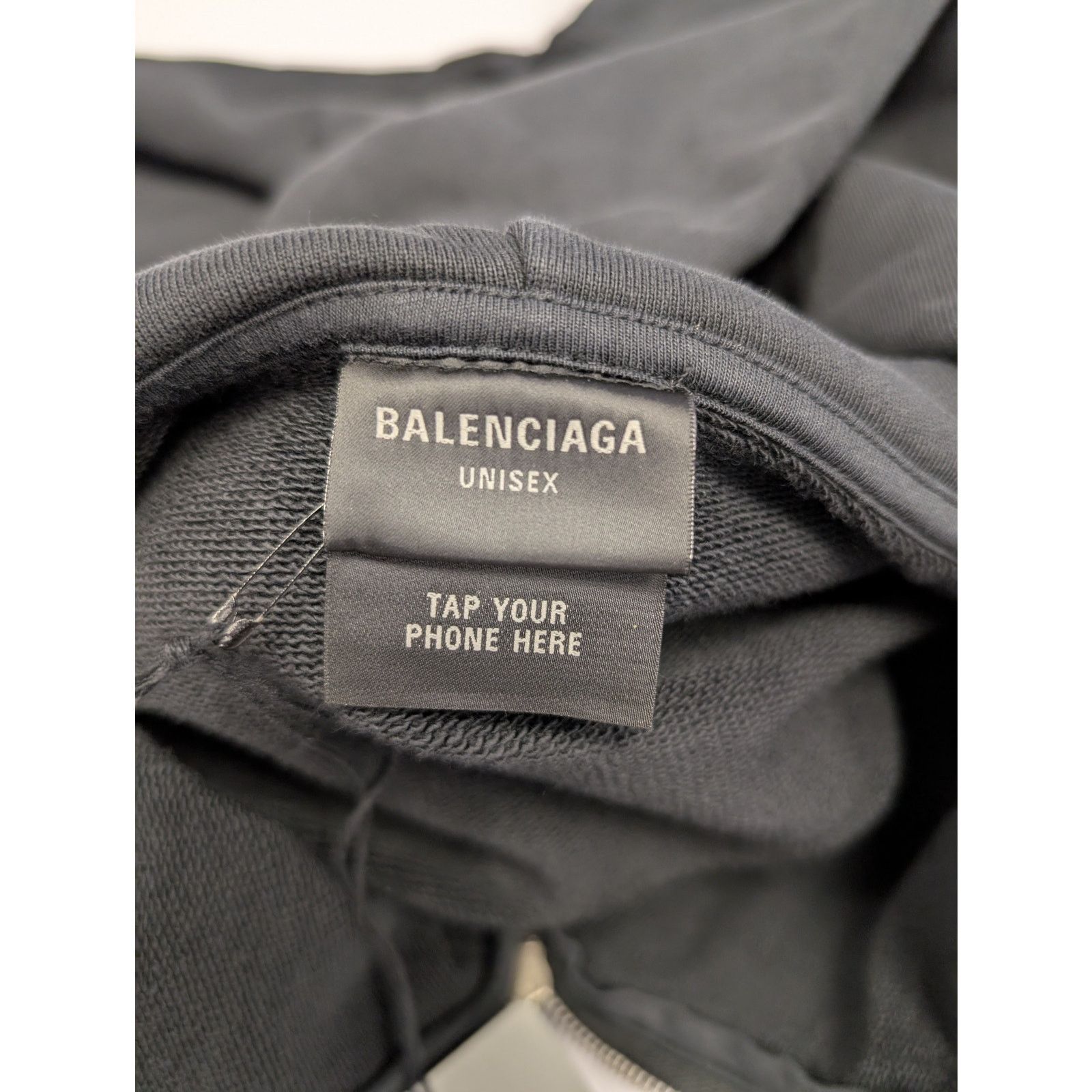 Balenciaga o1rshd1 Need for Speed Tape Fit Zip-up Hoodie in Black Size US L / EU 52-54 / 3 - 15 Thumbnail
