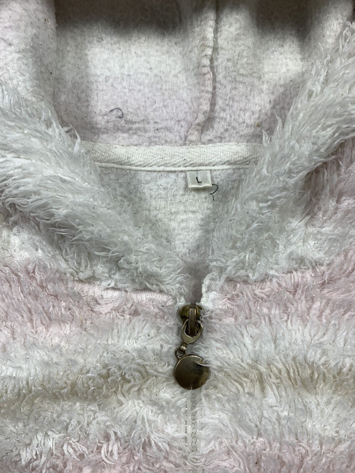 If Six Was Nine × Japanese Brand × Le Grande Bleu (L.G.B.) CRAZY FULL FUR ZIP UP HOODIE STRIPE WINTER STYLED Size US M / EU 48-50 / 2 - 5 Thumbnail