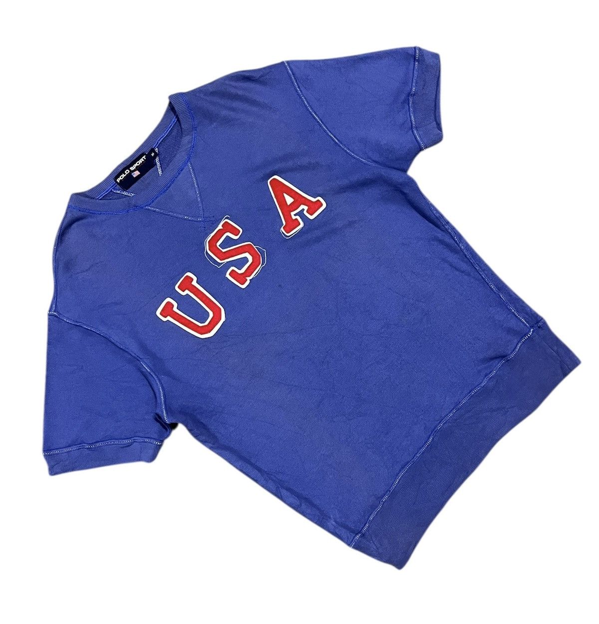 Polo Ralph Lauren Vintage polo sports ralph lauren sweatshirt short sleeve Size US M / EU 48-50 / 2 - 3 Thumbnail