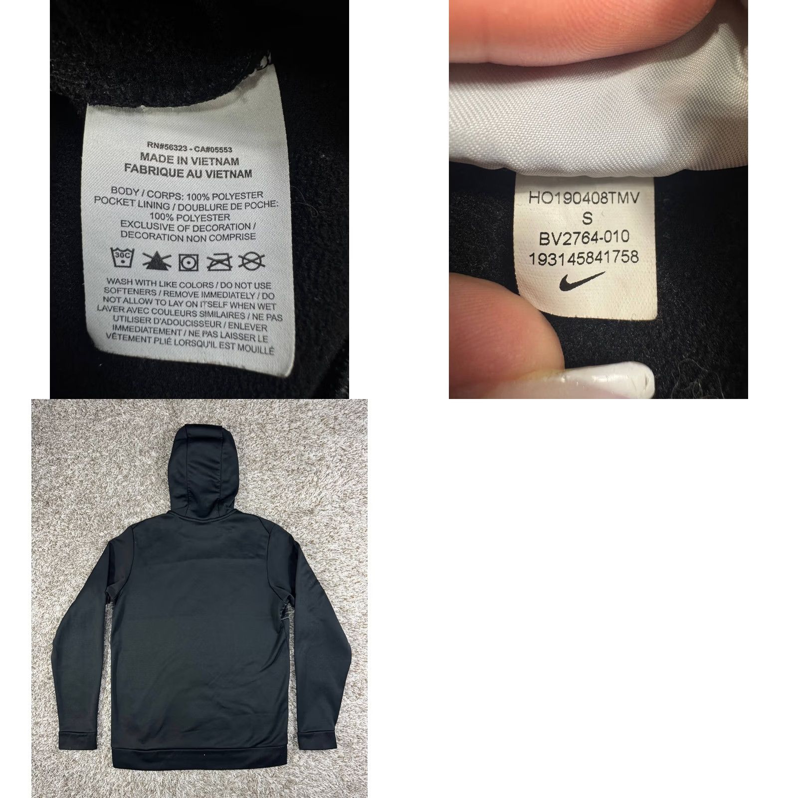 Nike Nike Nike Therma Dri Fit GFX Pullover Hoodie Black Front Pocket BV2764-010 Small Size US S / EU 44-46 / 1 - 8 Thumbnail
