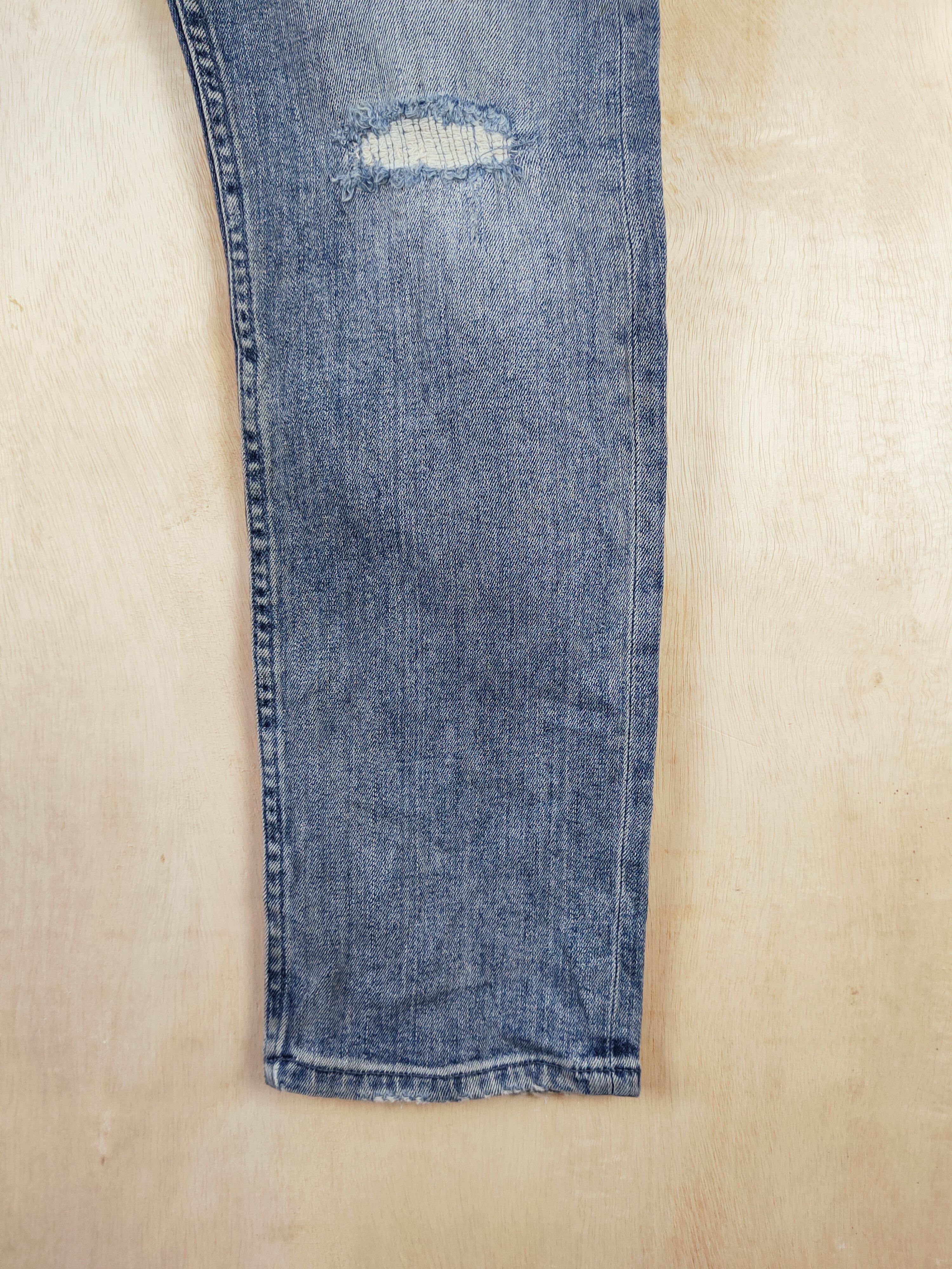 Bayflow Blue Faded Distressed Ripped Jeans #S2652