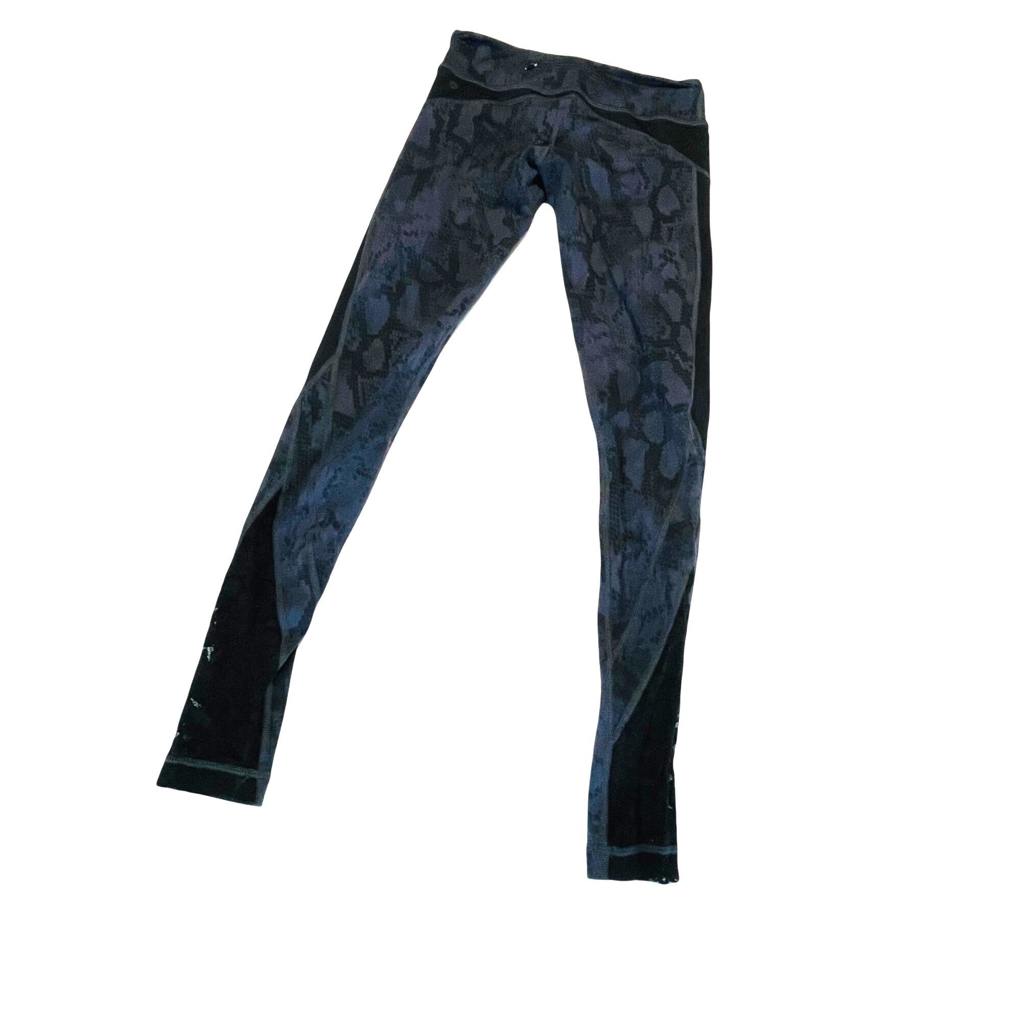 Other Vim Mia Yoga Leggings Blue Snake Print Lace Accents Small Wo Size 26" / US 2 / IT 38 - 3 Thumbnail