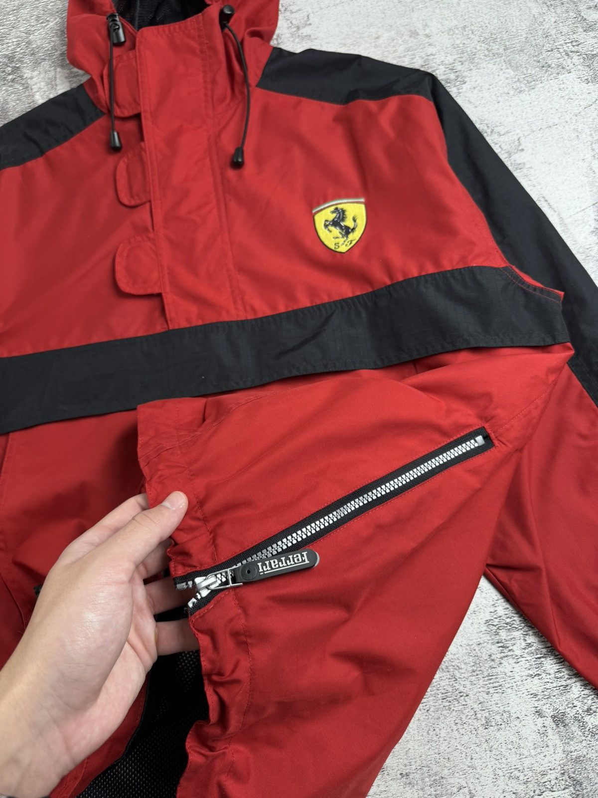 Ferrari Ferrari 2000 Vintage Racing Moto Italy Men’s Small Size S Anorak Zip Light Jacket Size US S / EU 44-46 / 1 - 10 Thumbnail