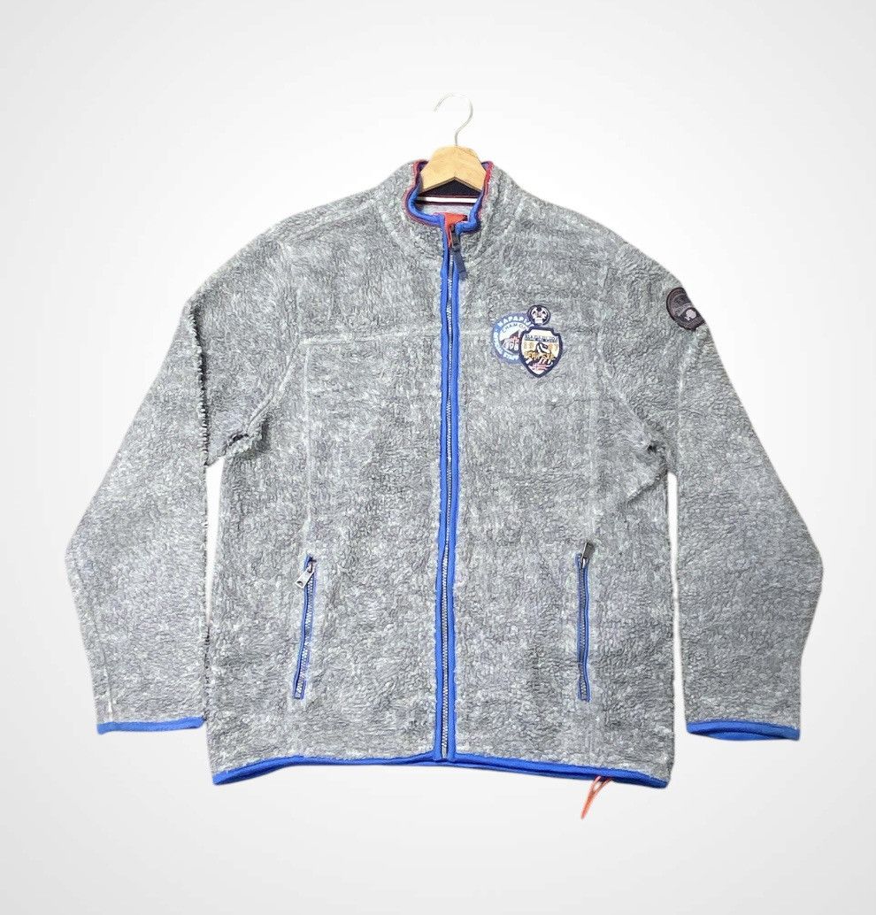 Napapijri Vintage Napapijri Sherpa Fleece Full Zipper Sweater Size US L / EU 52-54 / 3 - 3 Thumbnail
