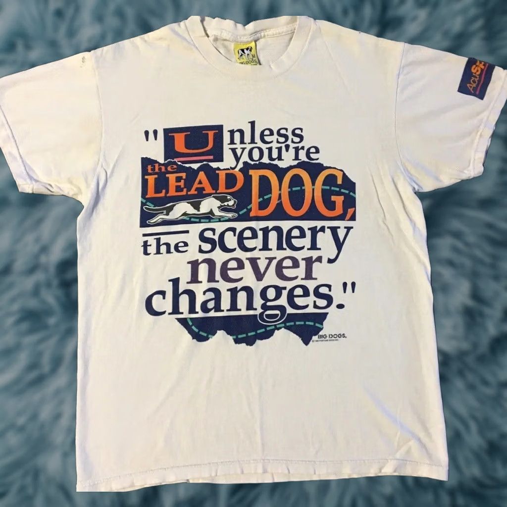Big Dogs Vtg 90s Big Dogs Lead Dog Faded Distress Shirt S Funny Saying Animal Grunge Shirt Size US S / EU 44-46 / 1 - 1 Thumbnail