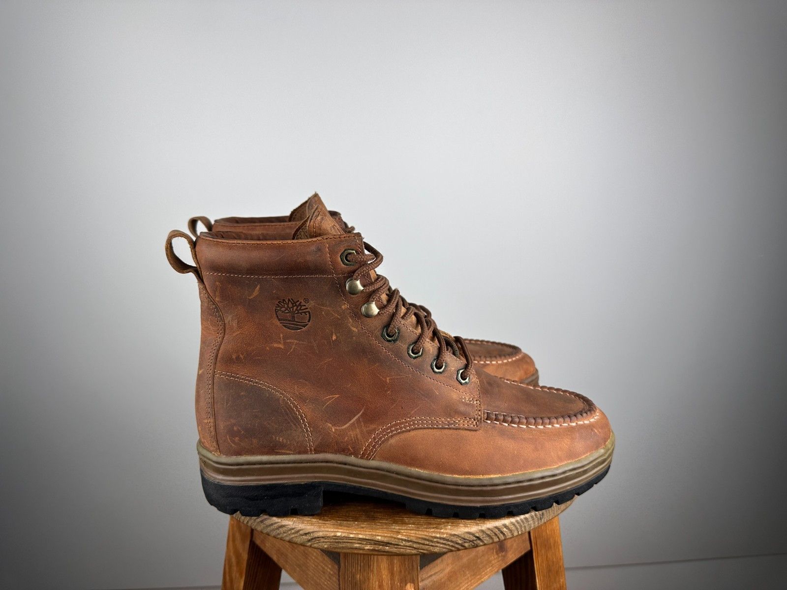 Timberland Timberland Moc Toe Boots Shoes Brown US11 made in Korea Size US 11 / EU 44 - 4 Thumbnail